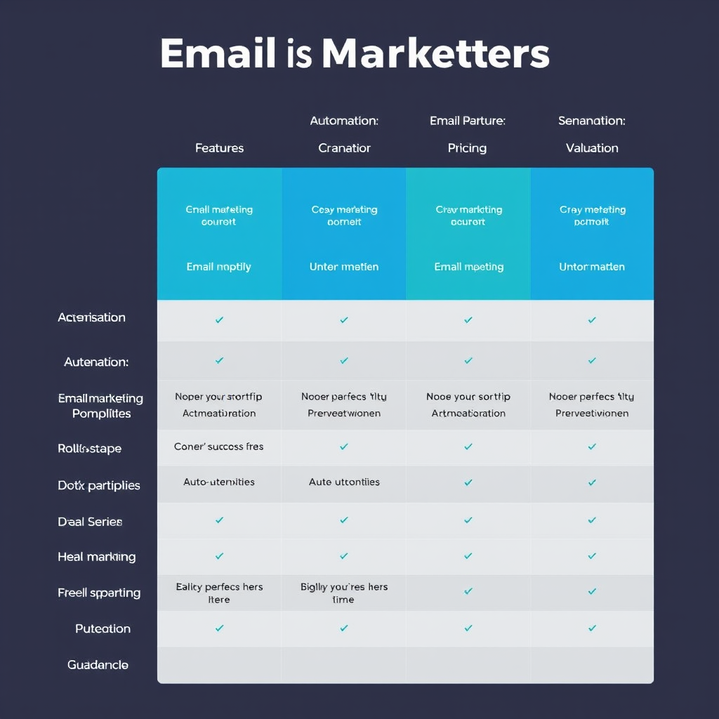 Сравнительная таблица популярных платформ для email-маркетинга с их функциями, ценами и возможностями автоматизации